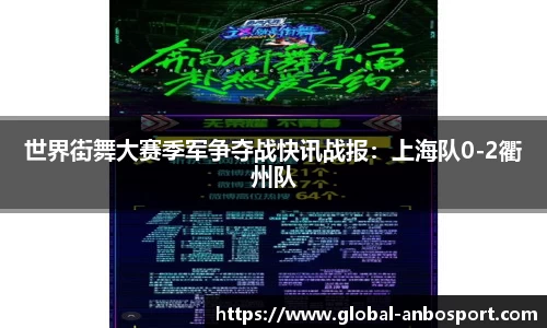 世界街舞大赛季军争夺战快讯战报：上海队0-2衢州队